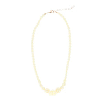 Load image into Gallery viewer, Cream Rose &amp; Bead Necklace