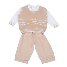 Load image into Gallery viewer, Beige &amp; White 3 Piece Set