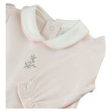 Load image into Gallery viewer, Pink Embroidered Flowers Babygrow