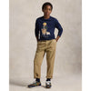 Navy Polo Bear LS Top