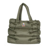 Olive Grey Padded Shopper Bag