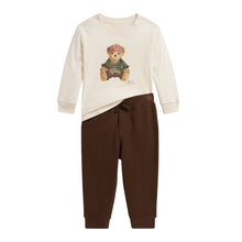 Load image into Gallery viewer, Babies Ivory &amp; Brown Polo Bear Set