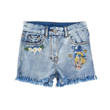 Load image into Gallery viewer, Pale Blue Tinkerbell Denim Shorts Set