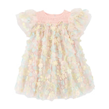 Load image into Gallery viewer, Blush Multi Coloured 3D Flower Dress