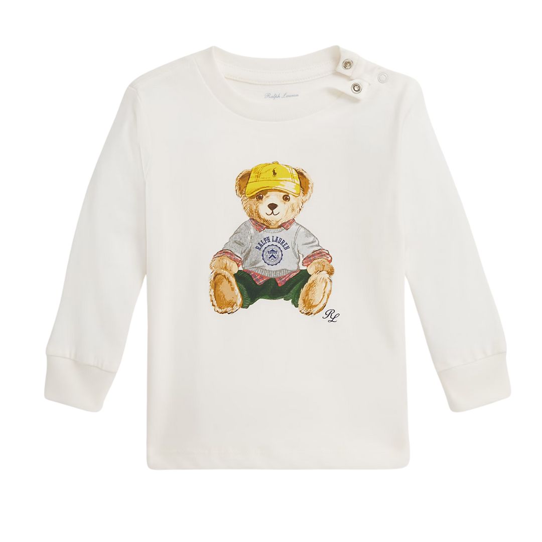 Babies Ivory Polo Bear LS Top