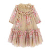 Sand Floral Tulle "Myrtisa" Dress