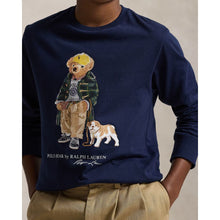 Load image into Gallery viewer, Navy Polo Bear LS Top