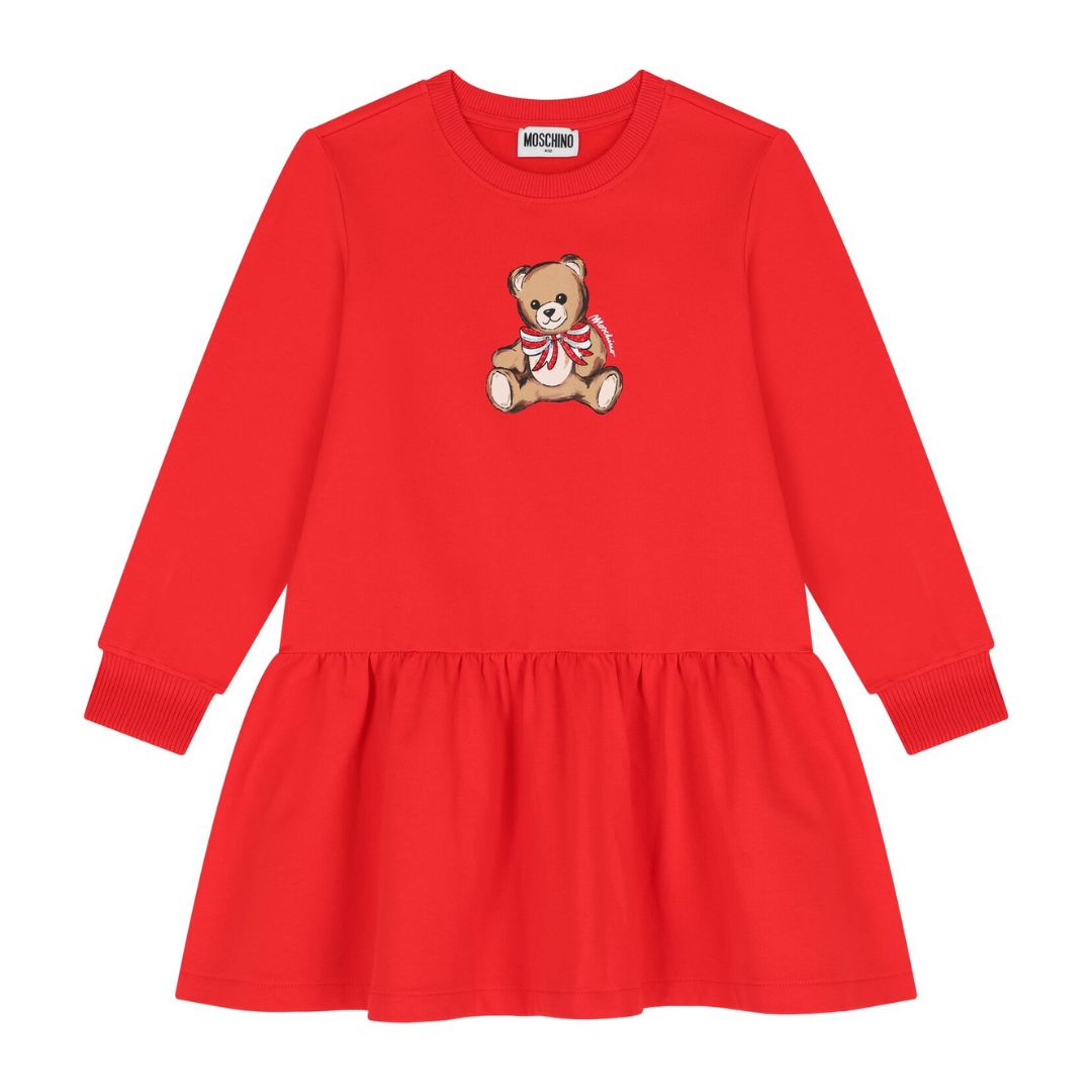 Red Teddy & Sequin Bow Dress