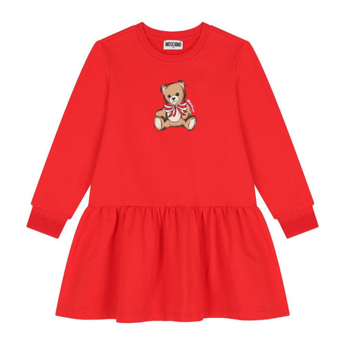Red Teddy & Sequin Bow Dress