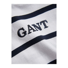 Load image into Gallery viewer, White &amp; Navy Stripe T-Shirt