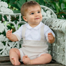 Load image into Gallery viewer, Beige Mock Braces Knitted Romper