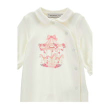 Load image into Gallery viewer, Ivory &amp; Pink Carousel Babygrow