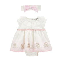 Load image into Gallery viewer, White &amp; Pink Bunny Dress &amp; Headband