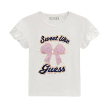 Load image into Gallery viewer, White Bow &amp; Logo T-Shirt
