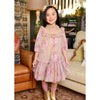 Sand Floral Tulle "Myrtisa" Dress