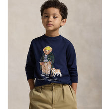 Load image into Gallery viewer, Navy Polo Bear LS Top