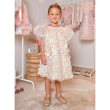 Load image into Gallery viewer, Blush Multi Coloured 3D Flower Dress