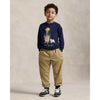Navy Polo Bear LS Top