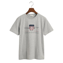 Load image into Gallery viewer, Grey Large Shield Logo T-Shirt