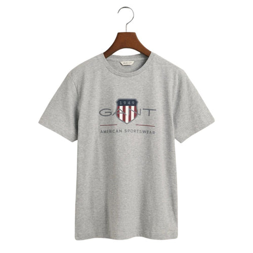 Grey Large Shield Logo T-Shirt