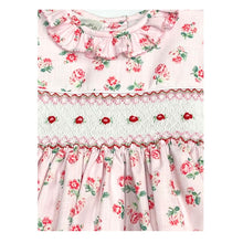 Load image into Gallery viewer, Pink Floral Smocked Dress