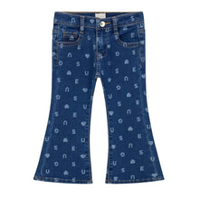 Load image into Gallery viewer, Denim Logo Flared Jeans