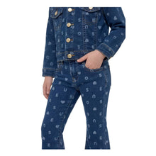 Load image into Gallery viewer, Denim Logo Flared Jeans