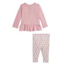 Load image into Gallery viewer, Pink Babys Top &amp; Floral Legging Set