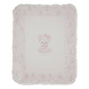Pink Teddy Frilled Blanket