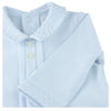 Pale Blue Check Embroidered Babygrow