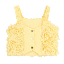 Load image into Gallery viewer, Yellow 3D Roses Skirt Set