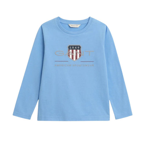 Mid Blue LS Shield Top