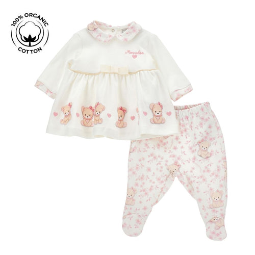 PRE ORDER - Ivory & Pink Teddy 2 Piece Set