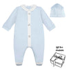 Pale Blue Embroidered Toys Babygrow & Hat