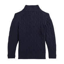 Load image into Gallery viewer, Navy Cable Knit 1/4 Zip Jumper