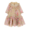 Sand Floral Tulle "Myrtisa" Dress