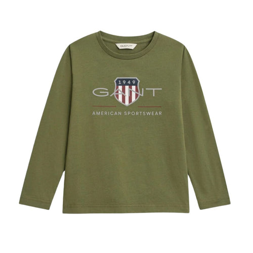 Olive Green LS Shield Top
