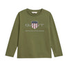 Olive Green LS Shield Top
