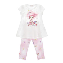 Load image into Gallery viewer, PRE ORDER - Pink Gingham Floral Fairy Legging Set