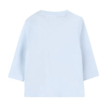 Load image into Gallery viewer, Babies Pale Blue Triple Logo Top