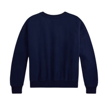 Load image into Gallery viewer, Girls Navy Polo Bear Sweat Top