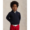 Navy Cable Knit 1/4 Zip Jumper