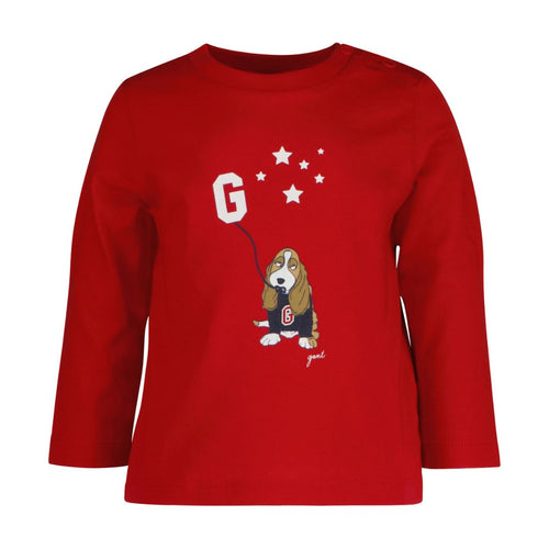 Babies Red Dog & Stars Top
