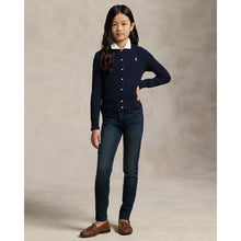 Load image into Gallery viewer, PRE ORDER - Girls Navy Cable Knit Cardigan