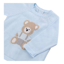 Load image into Gallery viewer, Blue Knitted Teddy 2 Piece &amp; Hat