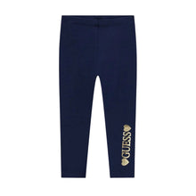 Load image into Gallery viewer, Navy &amp; Gold Logo Leggings