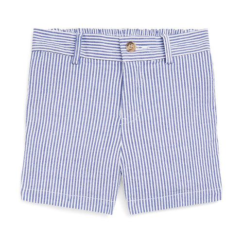 Babys Blue & White Stretch Cotton Shorts