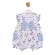 Load image into Gallery viewer, Blue &amp; White Floral Romper