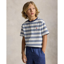 Load image into Gallery viewer, Blue &amp; White Striped T-Shirt