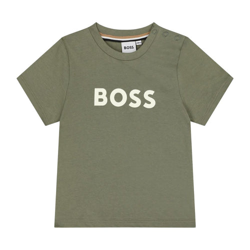 Babies Khaki Green Logo T-Shirt